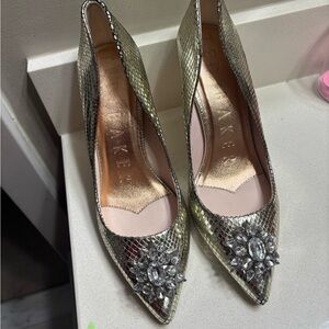 Silver Rhinestone Pumps
